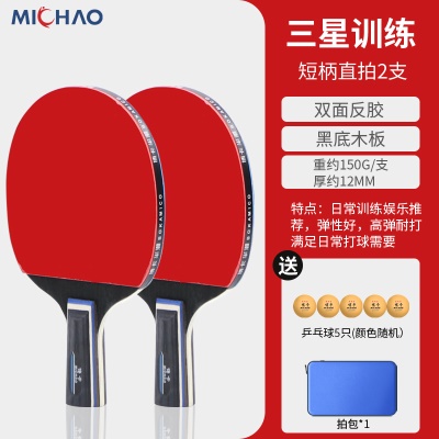 三星级训练款（直+直）5只三星球+拍包