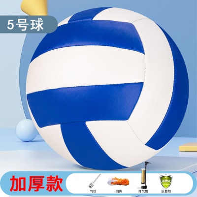【5号】蓝白-升级加厚（打气筒+网兜+气针）