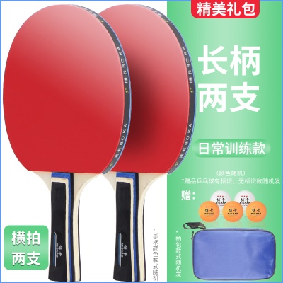 日常训练款（长柄横拍2支）5只三星球+1拍包