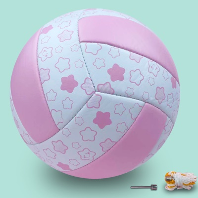 5号夜光粉星星【店主推款】中考专用 气针网兜气筒球包