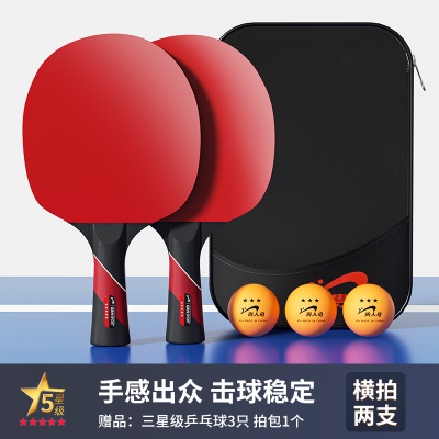 【五星】长柄横拍一对（送球包+3个三星球）