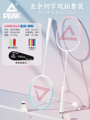 白蓝绿-樱花粉（3尼龙球2手胶1拍套）