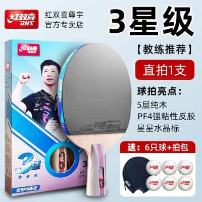 3星H3006【直拍1只】送6球+包 （主图款）