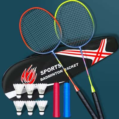 【一体拍2066情侣款+6羽毛球+2手胶+拍包