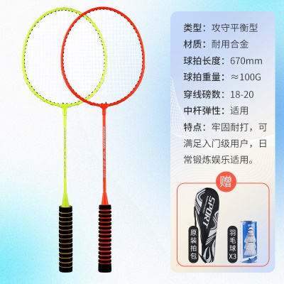 【一副装】bbx-100组合款送拍包羽毛球