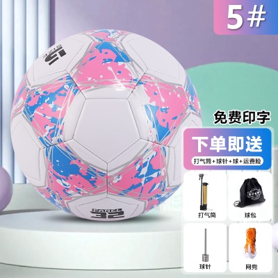 【5号TPU机缝】粉色【12岁以上标准球】送球包+充气三件套
