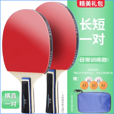 日常训练款（长短柄各一支）5只三星球+1拍包