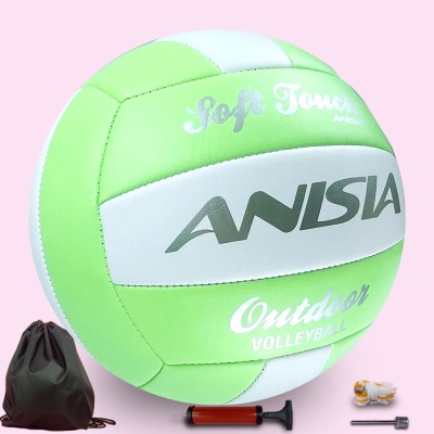 5号苹果绿（不发光)店主推款 中考专用 气针网兜气筒球包