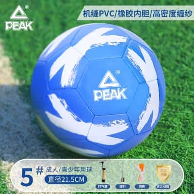 5号浅蓝白『12岁以上标准专业球』耐磨PVC机缝