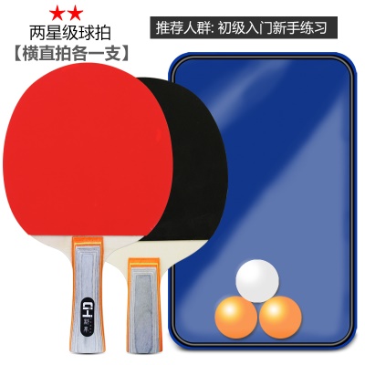 新手入门229横直拍各一支+3只球+拍包