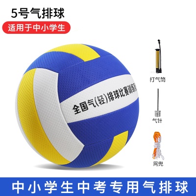 5号 气【排球】+气针网兜 打气筒