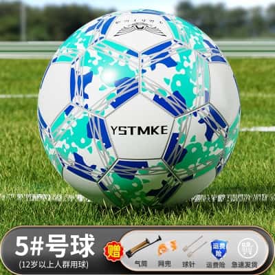 【校园推荐】天蓝白5号（12岁以上标准专业球）久踢不变形