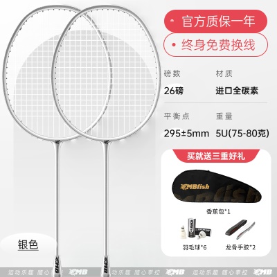 2支-银色【进口全碳素5U】26磅-送套餐二礼包11件套