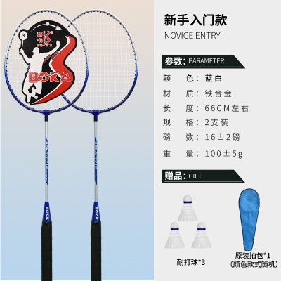 B0蓝色2支+3尼龙球+1拍包