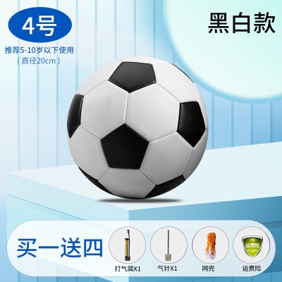 真皮质感【4号黑白】送气针气筒网兜