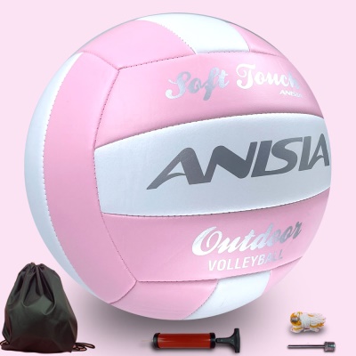 5 樱花粉（不发光）  店主推款 中考专用 气针网兜气筒球包