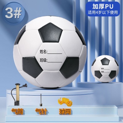 升级版【3号新款黑白】儿童款送气针网兜气筒