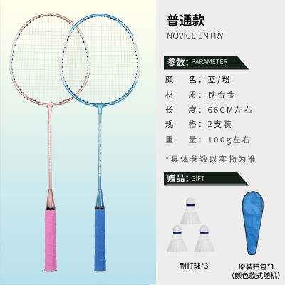 普通款蓝粉2支+3尼龙球+1拍包