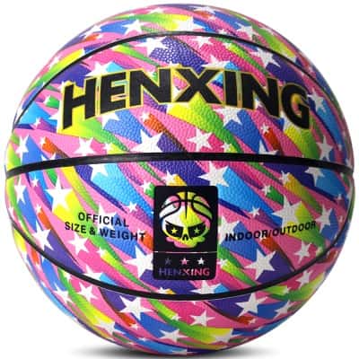 粉色流星7号【超纤软皮】+气筒球针网兜球包