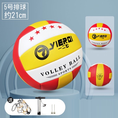 5号【排球】红+网兜气针气筒