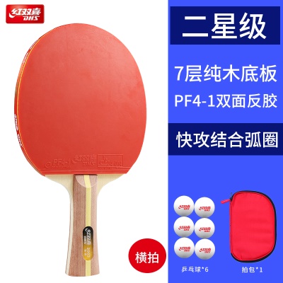 【日常健身】2星横拍1支*送6只球1拍包