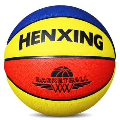 HX红黄蓝5号PU篮球+赠品