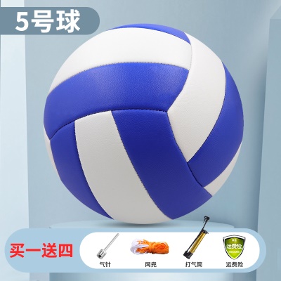 5号排球蓝白（送赠品）【经典标准款】