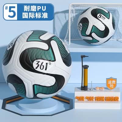 ZQ133【5号】黑绿【PU】国际标准足球