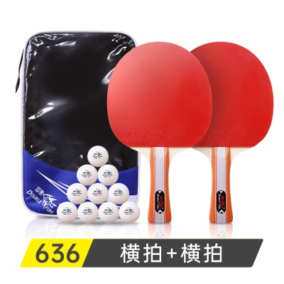 636双拍【横拍2个】送拍套+10个球