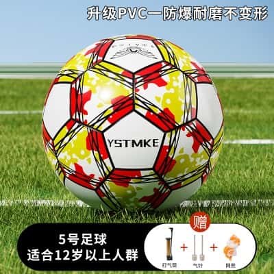 【5号＿红黄白＿踢坏免费换新】送打气筒/球针/网兜