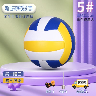 5号中考黄蓝白【升级加厚】送网兜+气针