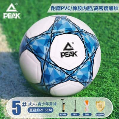 5号蓝白『12岁以上标准专业球』耐磨PVC机缝