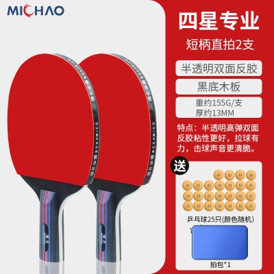 四星级专业款（直+直）25只三星球+拍包