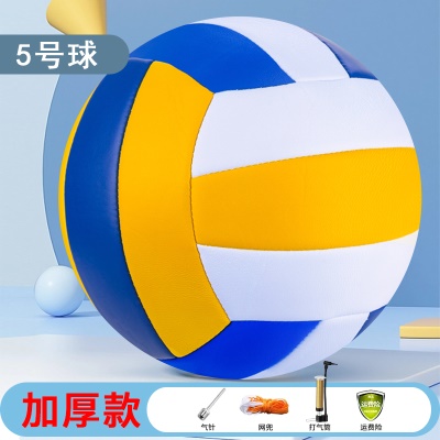 【5号】黄蓝白-升级加厚（打气筒+网兜+气针）