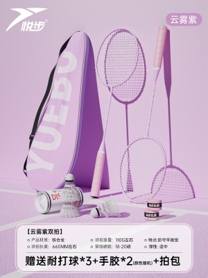 【入门款/亏本冲量PRO-217】云雾紫-送3个耐打球+手胶2个(颜色随机)+原装拍包